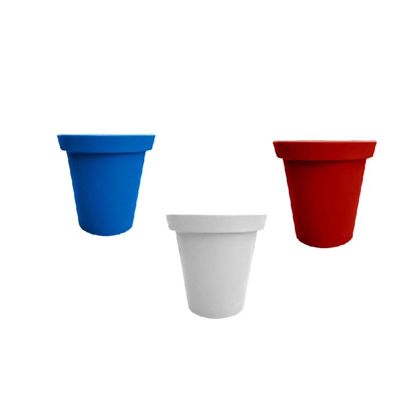 PLAST'UP ROTOMOULAGE Pots de fleurs rond xxl delight 75l france 2024-lot de 3 - ROUGE - rouge 0727156537777_0