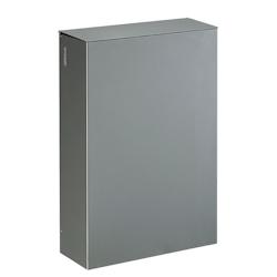 Rossignol - Poubelle murale STELLA 20L - acier poudré anti-UV - gris métal 51352_0