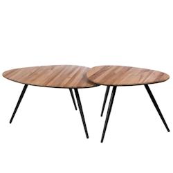 Set de 2 tables basses Bella en teck -  Marron Autre Bois Amadeus 47x65 cm - marron 3520071949000_0