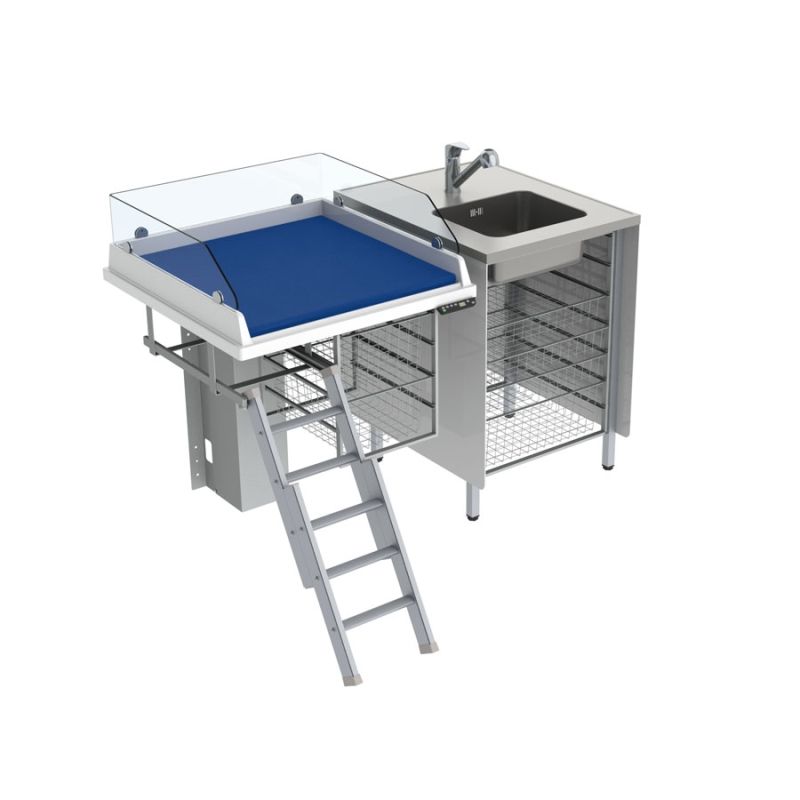 Table à langer pour handicapé - Granberg - électrique - 335-081-11 - hauteur variable avec matelas et lavabo_0