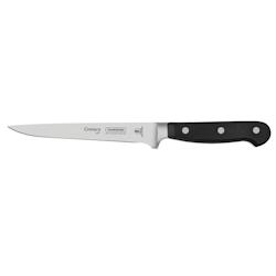 Tramontina - Couteau à filet Century 15cm - Inox forgé noir - Lame DIN 1.4116 trempée sub-zero - HRC 57_0