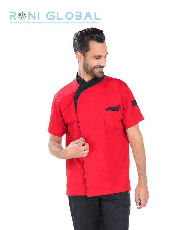 Veste de cuisine homme manches courtes 3 poches - Polyester et coton - Johan Remi Confection_0