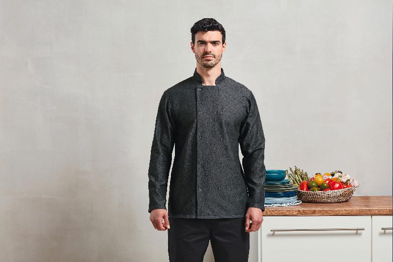 Veste de cuisine en denim pour chef - Réf: PR660 - Premier - Confort et résistance_0