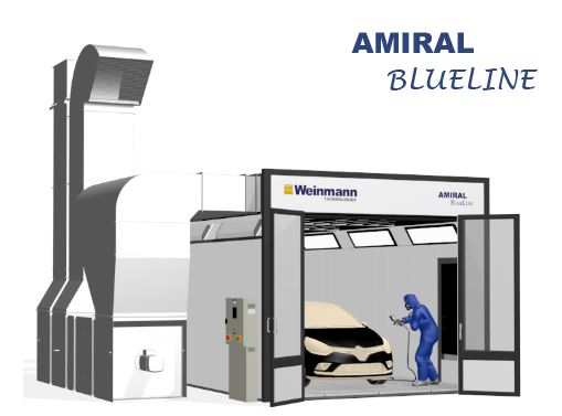 Amiral Blue Line - Cabine de peinture WEINMANN - vitesse d'air 0,4m/s - Économie d'énergie et productivité_0