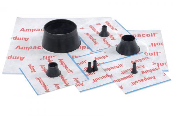 Ampacoll Elektro 25 - Manchettes préfabriquées en EPDM pour pénétration rapide - Tyvek avec colle acrylique - Pack de 10 pièces_0