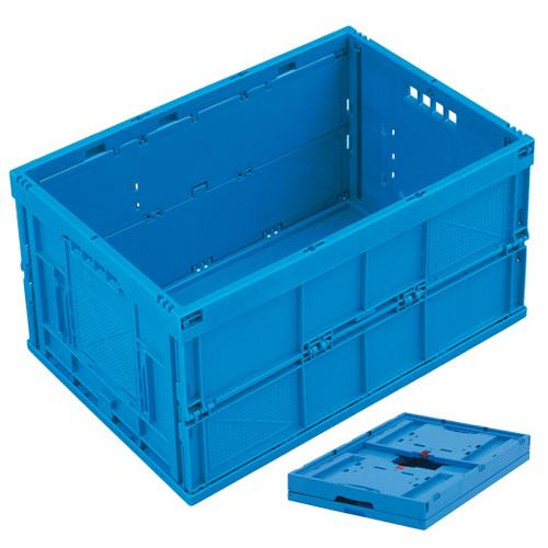 Bac plastique pliable plein bleu 600 x 400 x 320 mm - Réf : BAC147BP6432000_0