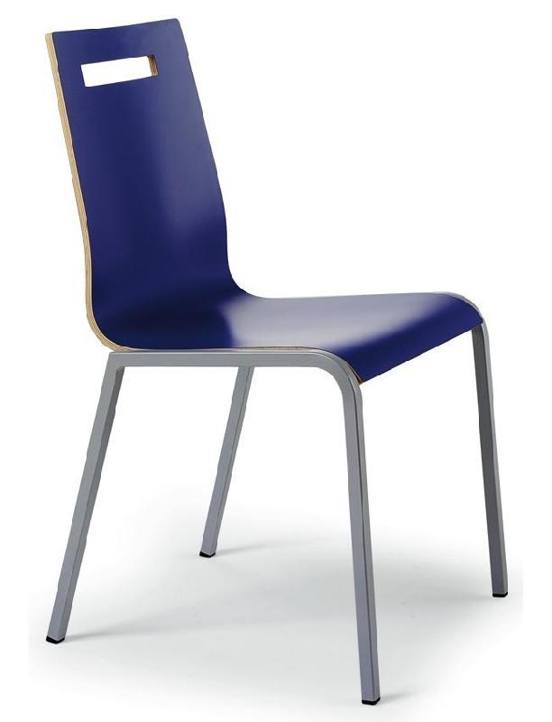 Chaise de restaurant Romane - coque stratifiée avec passage de main_0