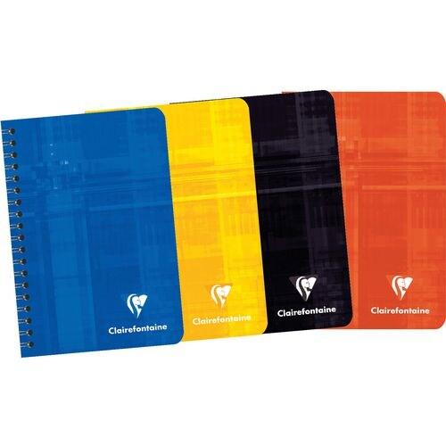 Clairefontaine Lot de 10 Carnet Metric 9x14, 100p./50 feuilles 90 g/m² reliure intégrale, quadrillé 5x5 - multicolore 68592C_0