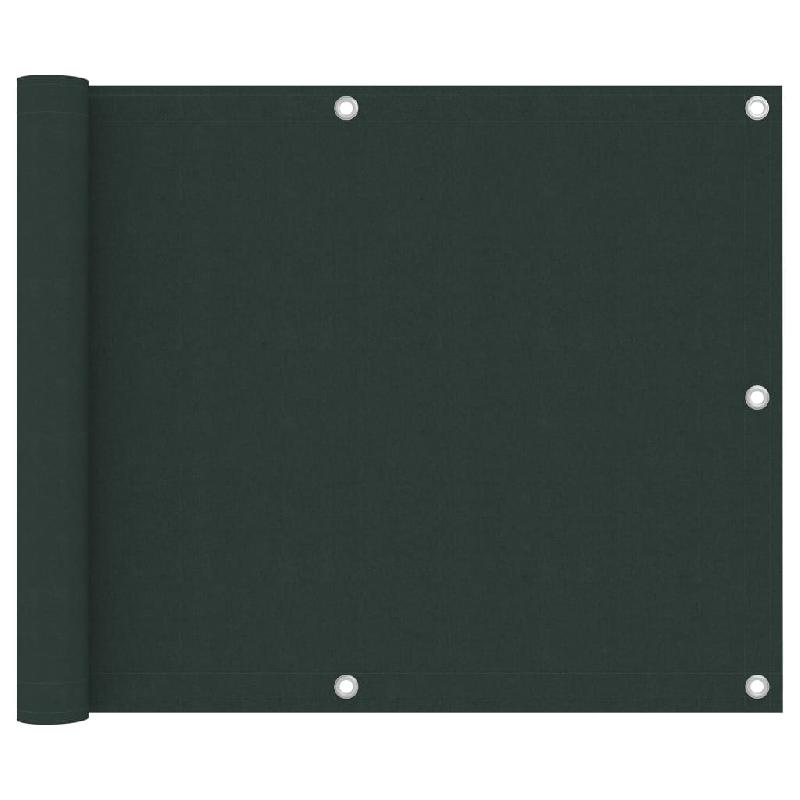 ÉCRAN DE BALCON BRISE PARE VUE PROTECTION CONFIDENTIALITÉ 75 X 500 CM TISSU OXFORD VERT FONCÉ 02_0010442_0