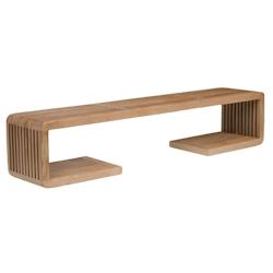 Etagère murale Calopsite 100 cm -  Marron Rectangle Bois Amadeus 100x21 cm - marron Bois massif 3520071971179_0