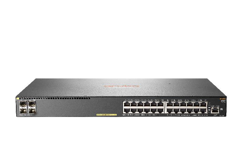Hewlett Packard Enterprise Aruba 2930F 24G PoE+ 4SFP Géré L3 Gigabit Ethernet (10/100/1000) Connexion Ethernet, supportant l'alimentation via ce port (PoE) 1U Gris_0