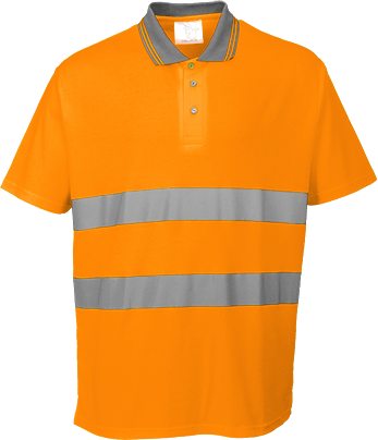 Polo confort coton orange S171, 3XL - bandes réfléchissantes et norme RIS 3279-TOM_0