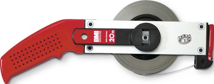 Ruban à  étrier ERGOLINE longueur 30 m largeur de bande 13 mm l mm/cm EG II aluminium blanc mètre-ruban en acier BMI_0