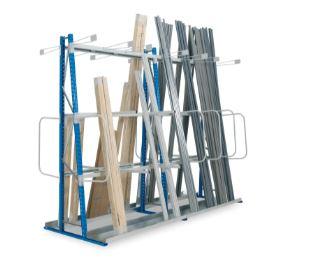 Racks de stockage vertical pour produits longs - simple ou double face - adaptés à chevrons, tasseaux bois et goulottes en plastique_0