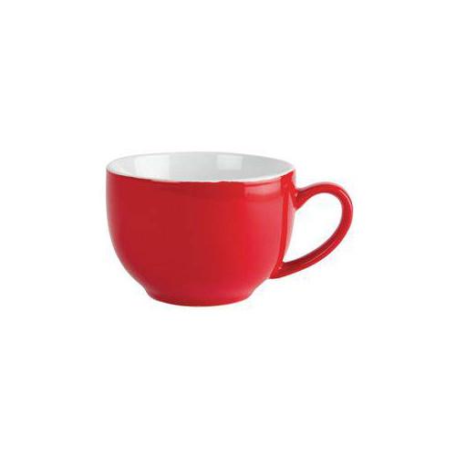 TASSES À CAPPUCCINO EN PORCELAINE ROUGES OLYMPIA 340 ML - LOT DE 12