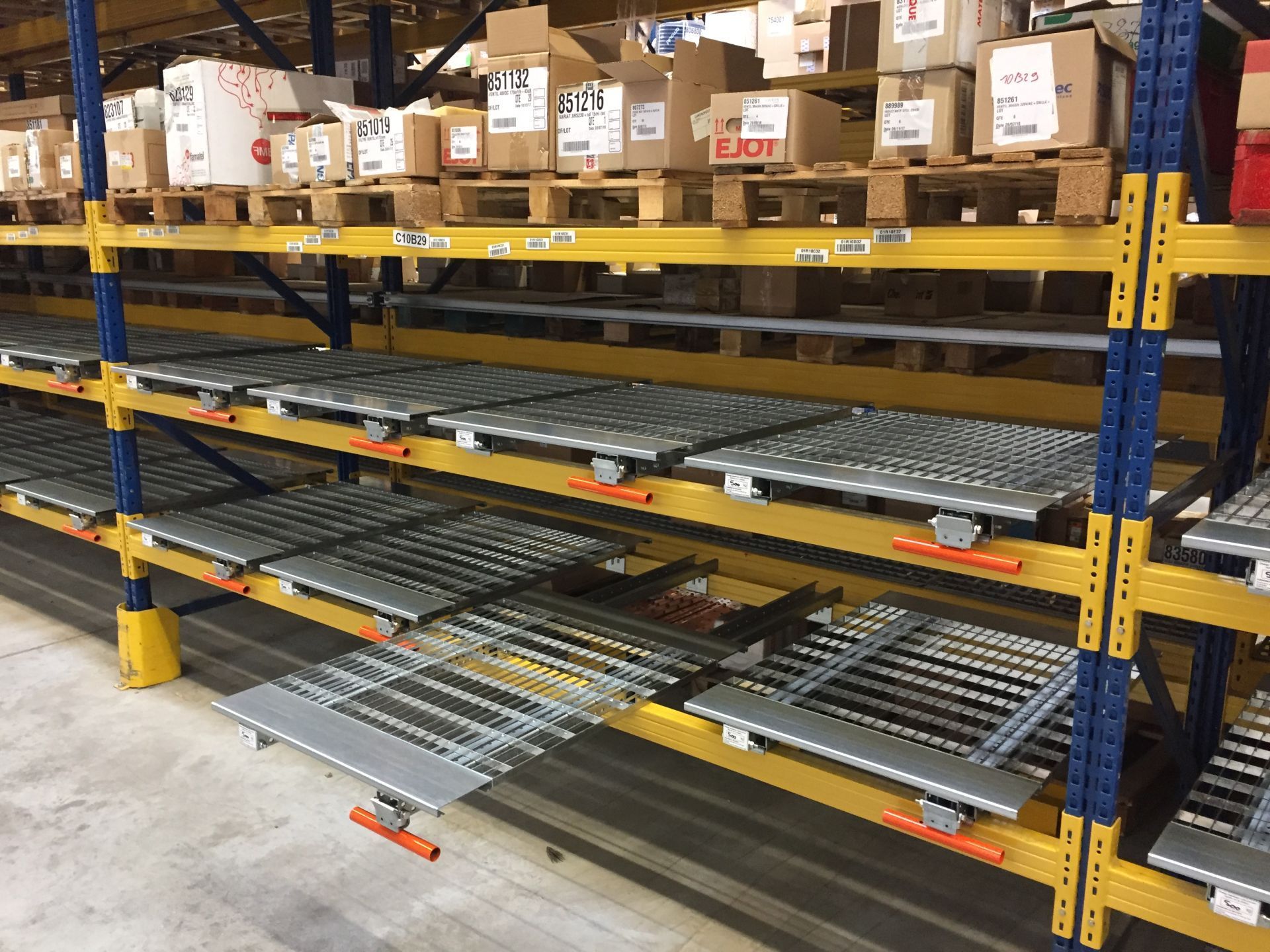 Système de tiroir pour stockage de palettes