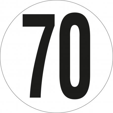Vehicules limites a 70km/h adhesif d.200mm TALIAPLAST | 628212_0