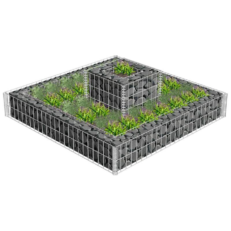 Jardinière en gabion