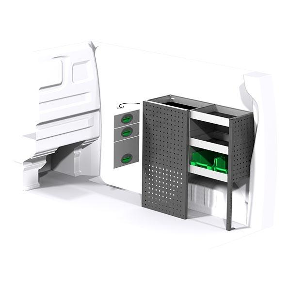 Aménagement métal côté droit - Meuble de rangement pour véhicules utilitaires - FIAT - 724mm x 890mm x 300mm - 27Kg_0