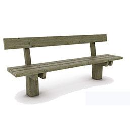 Banc en pin traité à sceller  - OBRIEN_0