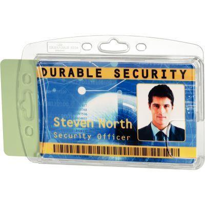Boîte de 10 porte-cartes de sécurité rigides fermées - double face pour 2 cartes - utilisation verticale ou horizontale_0
