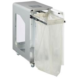 Rossignol - Borne de tri vigipirate support sac 90L mobile CUBATRI - plastique blanc/jaune - jaune métal 54795_0