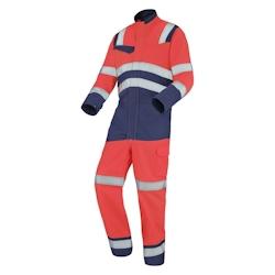 Cepovett - Combinaison 1 Fag Fluo Safe XP Rouge / Bleu Marine Taille S - S rouge 3603624979676_0