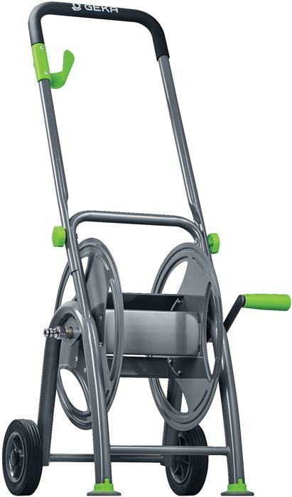Dévidoir mobile GEKA en acier avec revêtement poudre - Filetage P25 20,95 mm G 1/2 po - Compatible eau potable_0