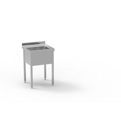 ERATOS Plonge Gamme 600 - AISI-304 18/10 - 600x600x850 - 1 Cuve 500x400x250 - Acier inoxydable avec accessoires inclus FGB-66/10_0
