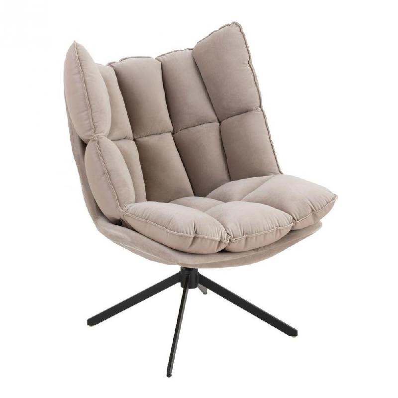 FAUTEUIL RELAX PIVOTANT PIETRA TISSU GRIS CLAIR_0