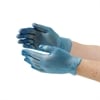 Gants alimentaires en vinyle non poudrés bleus - Vogue - 100 pièces - Protection légère et sans latex_0
