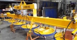 Palonnier à ventouse forte charge 6 ventouses en ligne pour tôles d'acier jusqu'à 8000 kg - EM3-800H6_0