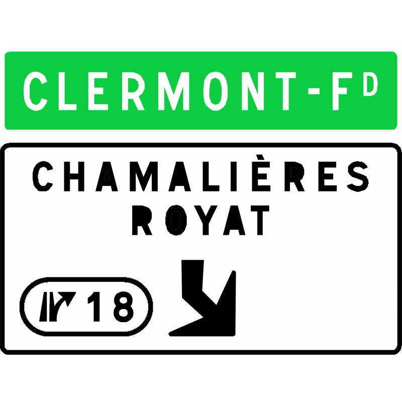 Panneau directionnel Da31d - Sortie numérotée - WP Signalisation - Résine thermoplastique - Éco-responsable_0