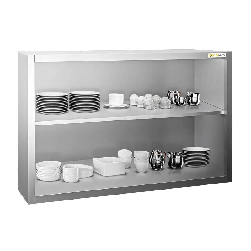 Placard mural inox 1000 x 400 mm / Hauteur 800 mm ouvert PREMIUM - GOLDINOX - gris inox 3701770820054_0