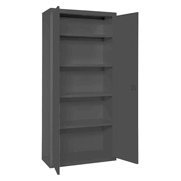 SimonRack Armoire Métallique de Rangement 1800x800x400, 2 Portes, 4 Étagères, Charge 75 kg par Niveau, Anthracite - Simonlocker - noir métal 84254_0