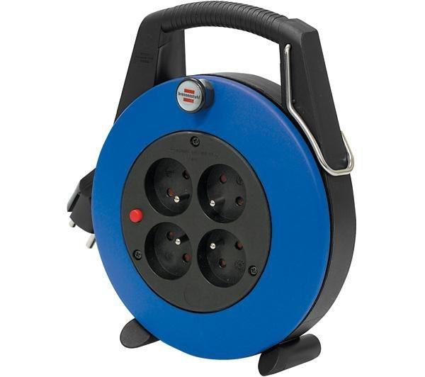 Enrouleur ménager 4 prises - 5m - Confort-Line CL-L 1102531 Bleu - Disjoncteur thermique et protection enfants_0