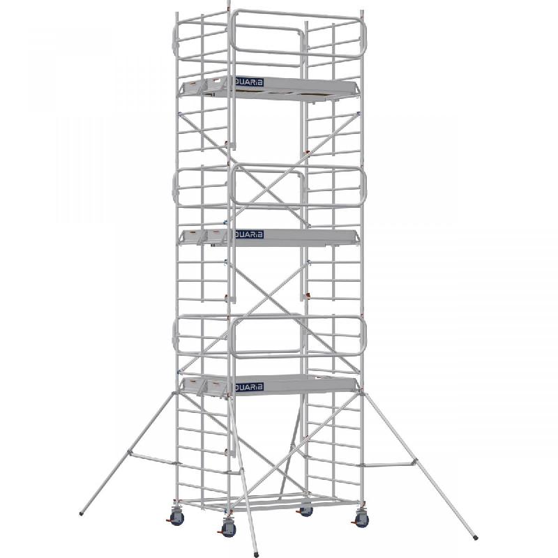 Échafaudage roulant aluminium DOCKER 150 version garde-corps EXMDS - Hauteur de travail : 7,90 m - DUARIB - 7220062_0