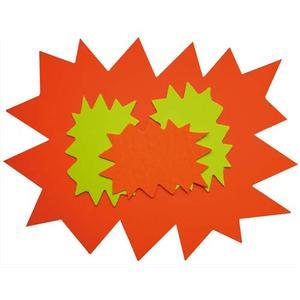Agipa paquet de 10 cartons fluo effaçable à sec jaune/orange forme éclaté 16 x 24 cm