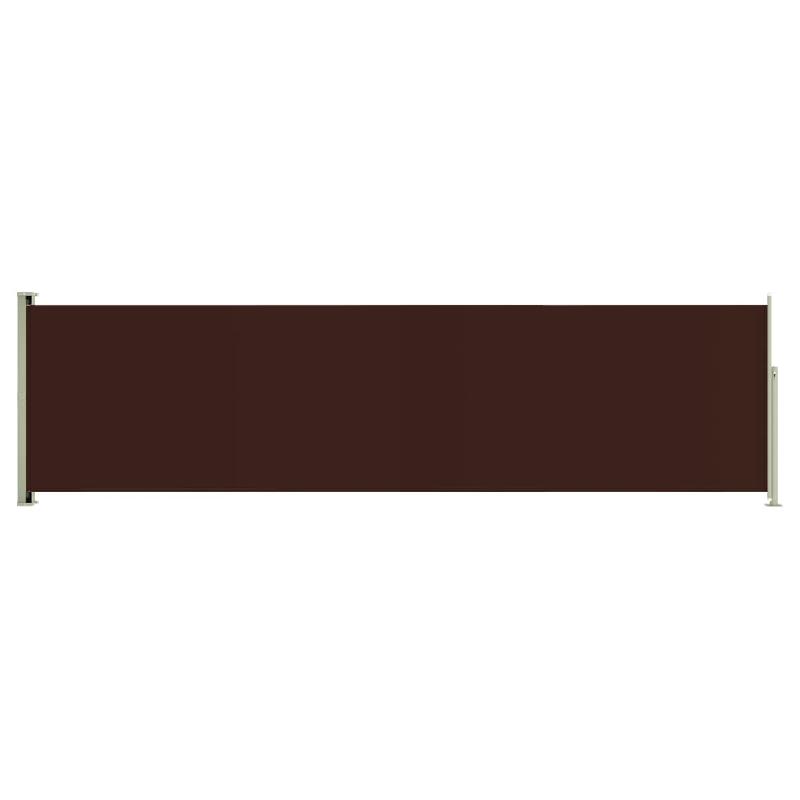 AUVENT PARAVENT STORE BRISE-VUE LATÉRAL RÉTRACTABLE DE PATIO JARDIN TERRASSE BALCON PROTECTION VISUELLE ÉCRAN 140 X 500 CM MARRON 02_0007256_0