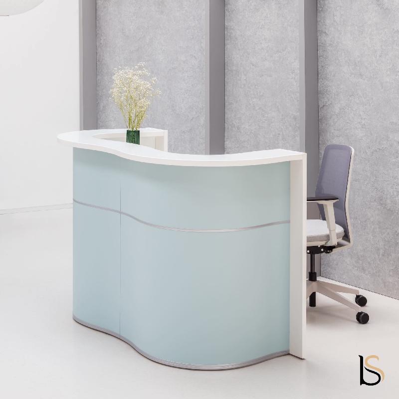 Banque d'accueil compacte WAVE - MDD - Bleu ciel mat_1