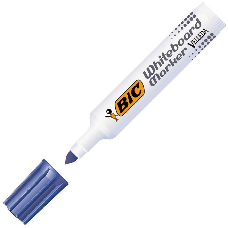 BIC MARQUEUR VELLEDA TABLEAU – POINTE OGIVE - BLEU (PRIX UNITAIRE)