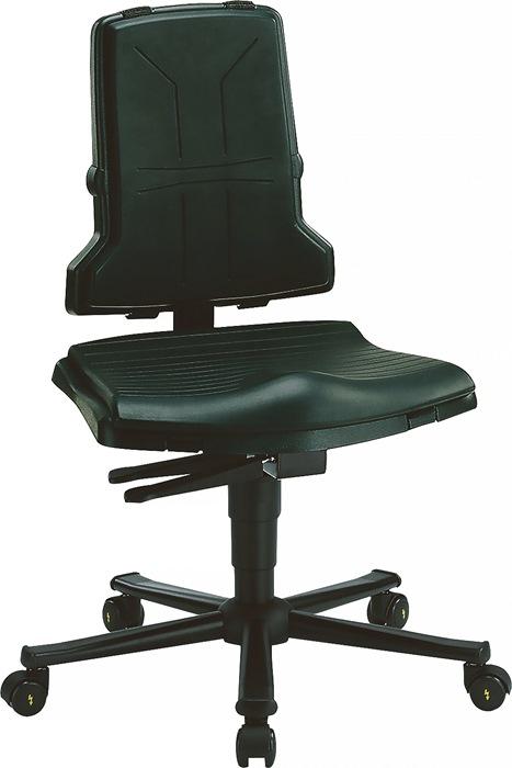 Chaise atelier pivotante Sintec B rouleaux polypropylène ESD gris 430-580 mm BIMOS_0