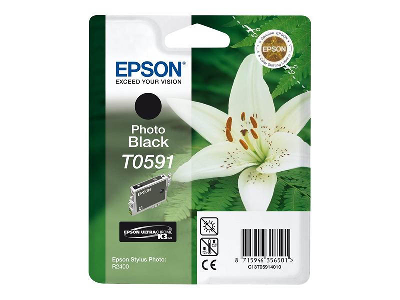 EPSON T0591 - PHOTO NOIRE - ORIGINAL - CARTOUCHE D'ENCRE