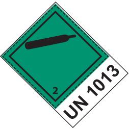 Étiquette de danger en rouleau - Classe 2.2 gaz ininflammable, non toxique - Code UN - Vinyle adhésif 4619122V_0