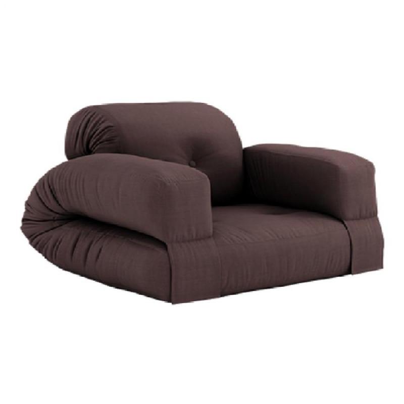 FAUTEUIL FUTON STANDARD CONVERTIBLE HIPPO CHAIR COULEUR MARRON_0