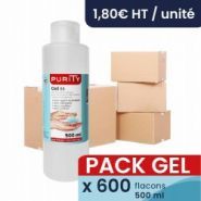 Gels hydroalcooliques - Purity 65 - Pack de 600 flacons de 500ml - Antisepsie des mains_0