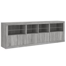 Helloshop26 - Buffet bahut commode armoire meuble de rangement organisateur cuisine salle de séjour salon avec lumières LED sonoma 02_0030067 - 3000_0
