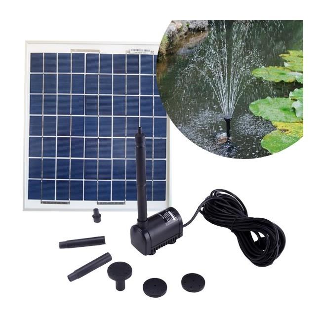 panneau solaire de 2,5 W débit : 2 x 90 l/h pompe pour bassin de jardin DUO Air 101880 Aérateur de bassin solaire 