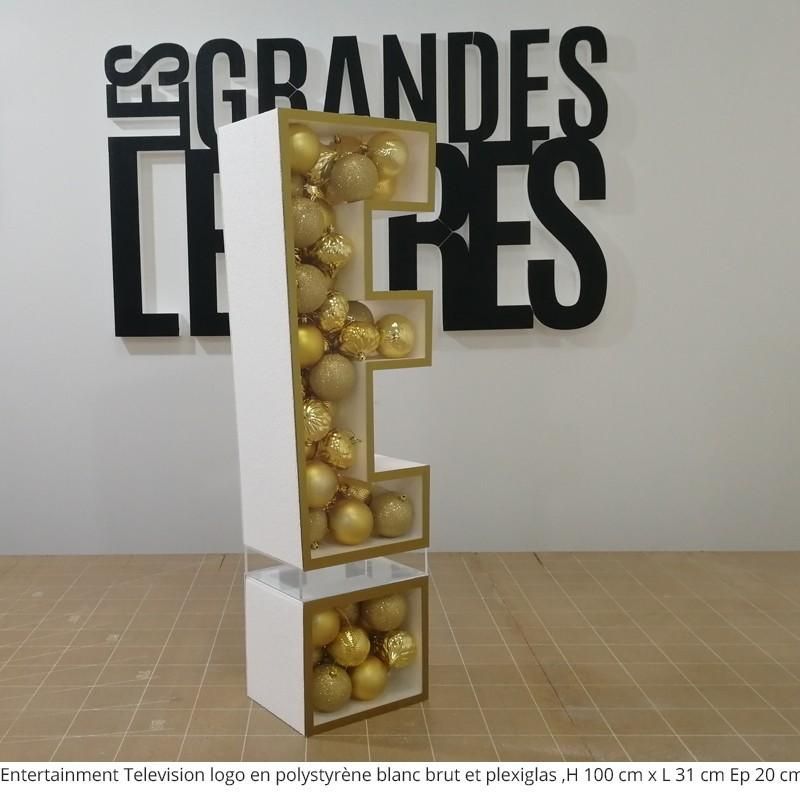 Logos ou lettres en polystyrène à remplir - Peinture sur toutes les faces ou lettres blanches_1