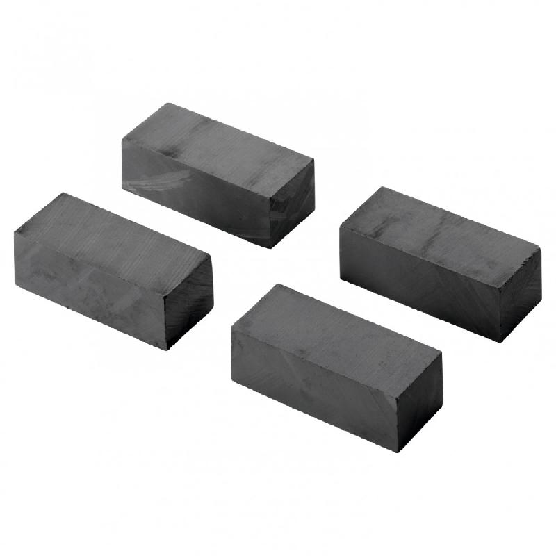 Lot de 4 aimants permanents magnétiques HETTICH - Acier brut - 36 x 16 mm - Force 3 kg_0